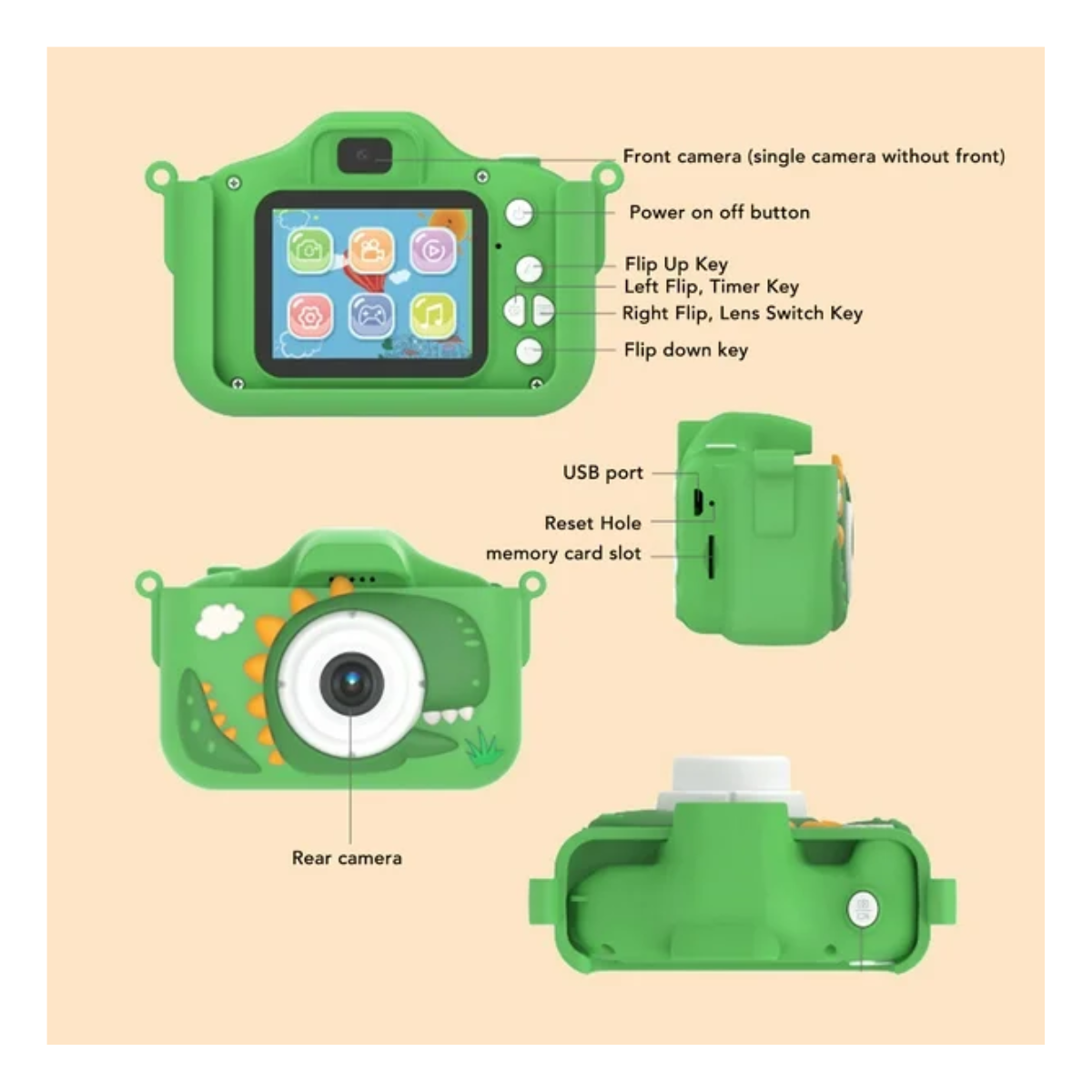 Miniatura 4 de Cámara digital dinosaurio NM-03